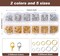 1200Pcs Silver and Gold with Pliers Jump Rings Jewelry Making Kit and Necklace Clasps Kit ,for Jewelry Making and Necklace Repair Supplies